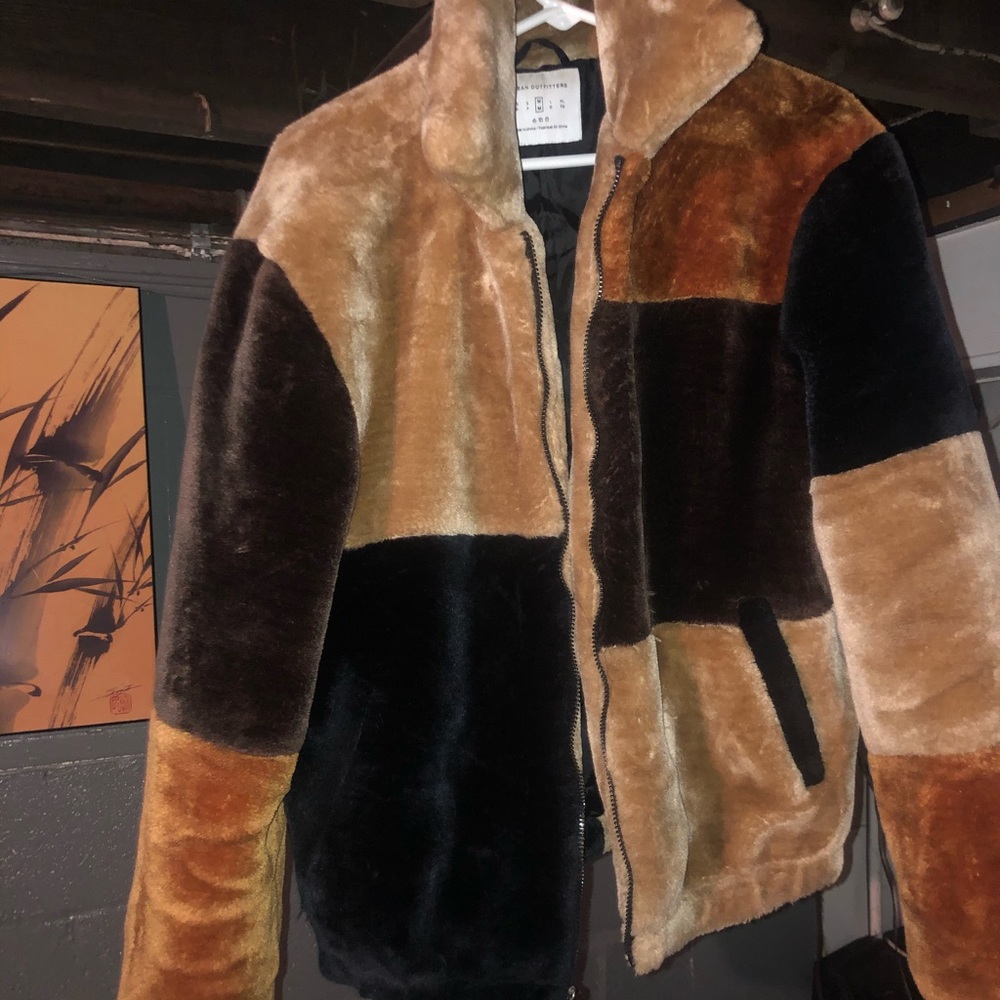 Patchwork Faux Fur Jacket
